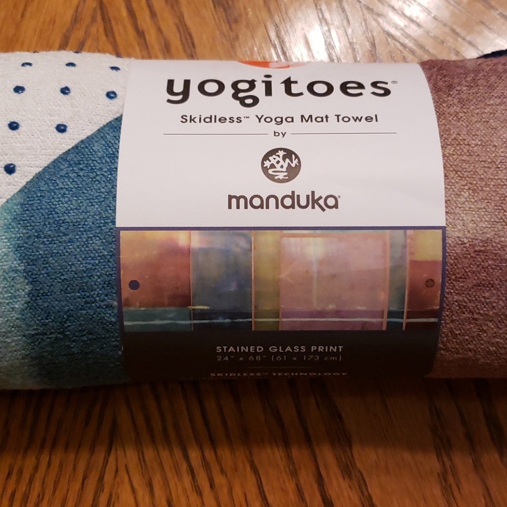 NewYogitoes Stained Glass Skidless Yoga Mat Towel
